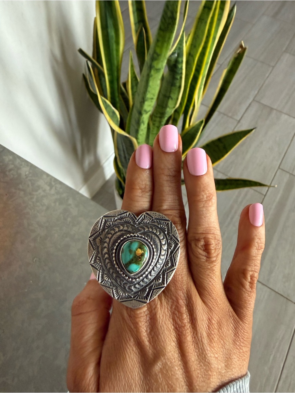 Sonoran Heart Ring by Leon Martinez - Adjustable